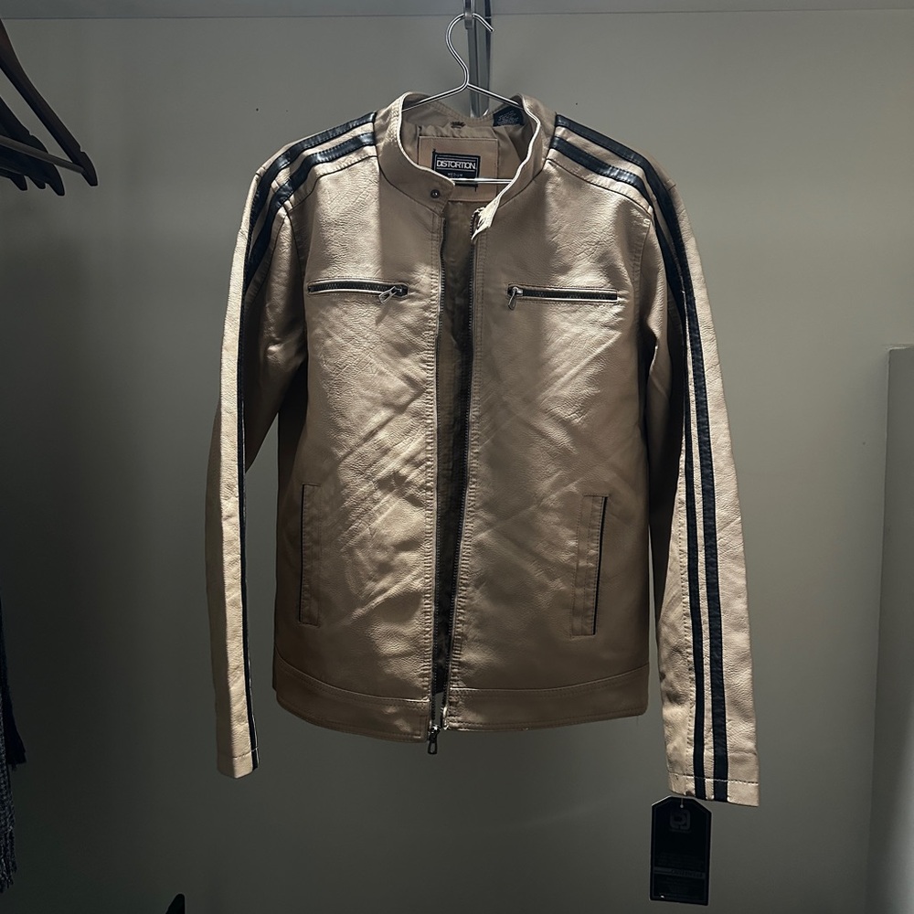 Distortion Leather Men's Tan Performance Jacket